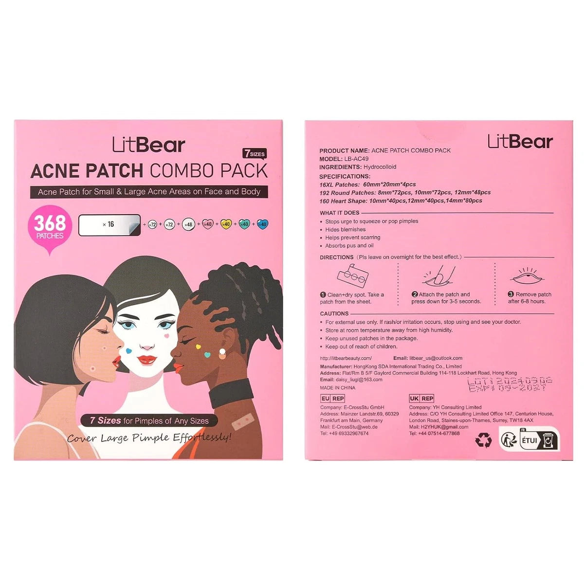 LitBear 3 IN 1 Acne Patch